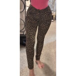 Leopard print skinny jeans size 0